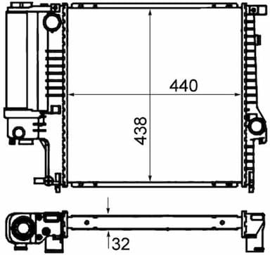 Radiators, Motora dzesēšanas sistēma MAHLE CR 330 000S 1