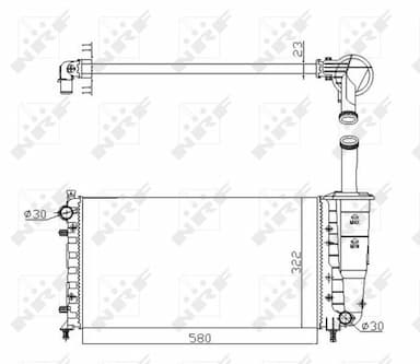 Radiators, Motora dzesēšanas sistēma NRF 53601A 4