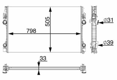 Radiators, Motora dzesēšanas sistēma MAHLE CR 1163 000P 2