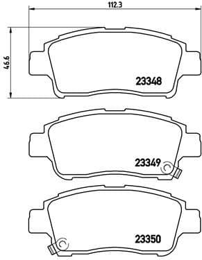 Bremžu uzliku kompl., Disku bremzes BREMBO P 83 050 1