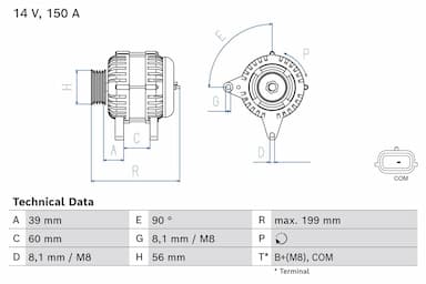 Ģenerators BOSCH 0 986 084 070 1