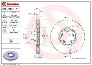 Bremžu diski BREMBO 09.8960.10 1