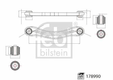 Neatkarīgās balstiekārtas svira, Riteņa piekare FEBI BILSTEIN 178990 3