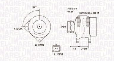 Ģenerators MAGNETI MARELLI 063731827010 1