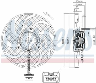 Ventilators, Motora dzesēšanas sistēma NISSENS 85541 6