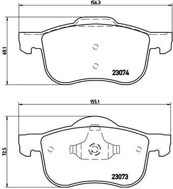 Bremžu uzliku kompl., Disku bremzes BREMBO P 86 016 1