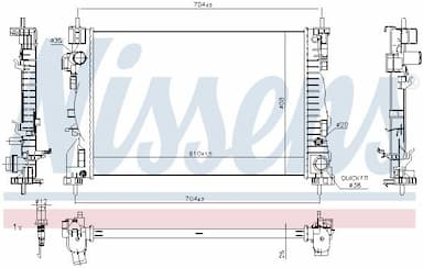 Radiators, Motora dzesēšanas sistēma NISSENS 60062 5