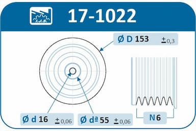 Piedziņas skriemelis, Kloķvārpsta IJS GROUP 17-1022 2