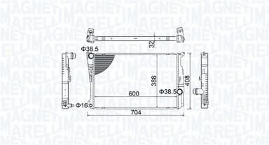 Radiators, Motora dzesēšanas sistēma MAGNETI MARELLI 350213155200 1