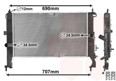 Radiators, Motora dzesēšanas sistēma VAN WEZEL 37002346 1