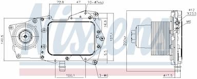 Eļļas radiators, Motoreļļa NISSENS 90945 6