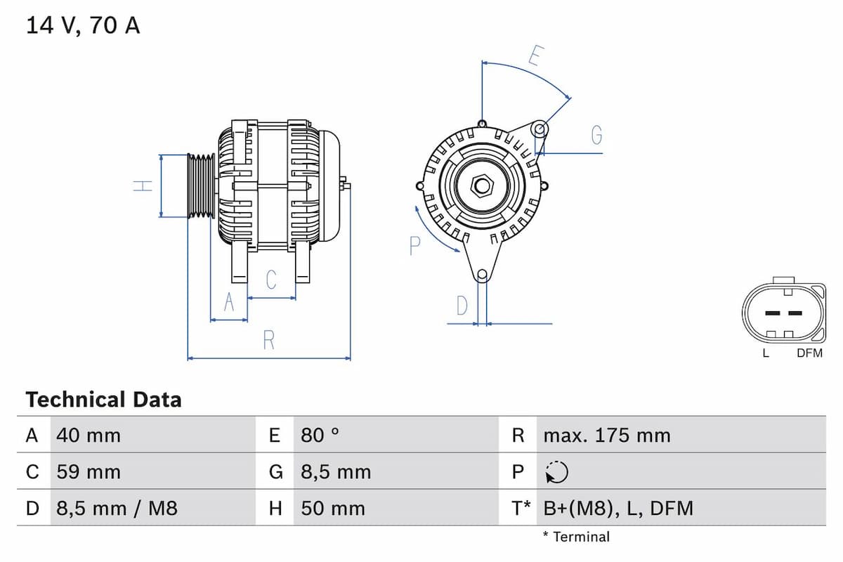 Ģenerators BOSCH 0 986 042 620 1