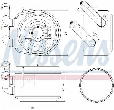 Eļļas radiators, Motoreļļa NISSENS 90695 5