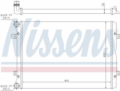 Radiators, Motora dzesēšanas sistēma NISSENS 65014 5