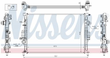 Radiators, Motora dzesēšanas sistēma NISSENS 65615A 6