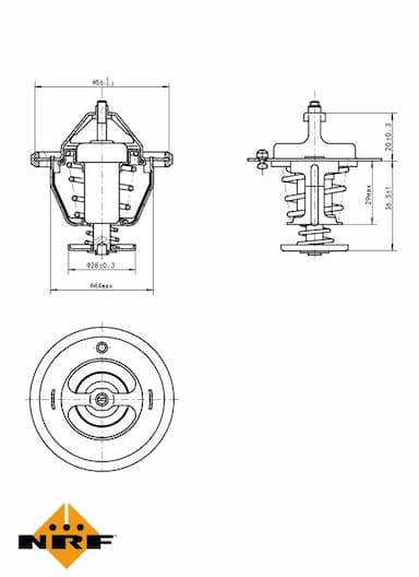 Termostats, Dzesēšanas šķidrums NRF 725087 5