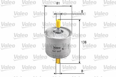 Degvielas filtrs VALEO 587007 1