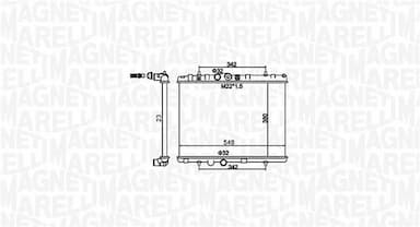 Radiators, Motora dzesēšanas sistēma MAGNETI MARELLI 350213156100 2