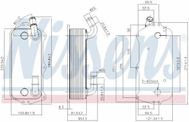 Eļļas radiators, Motoreļļa NISSENS 90916 5