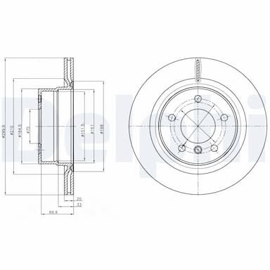 Bremžu diski DELPHI BG4293C 1