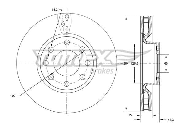 Bremžu diski TOMEX Brakes TX 73-76 1