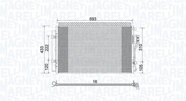 Kondensators, Gaisa kond. sistēma MAGNETI MARELLI 350203978000 1