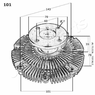 Sajūgs, Radiatora ventilators JAPANPARTS VC-101 3