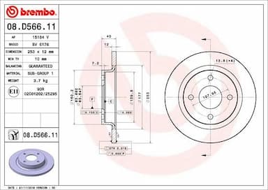 Bremžu diski BREMBO 08.D566.11 1