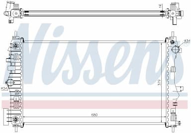 Radiators, Motora dzesēšanas sistēma NISSENS 630713 5