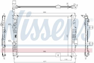 Radiators, Motora dzesēšanas sistēma NISSENS 67363 5