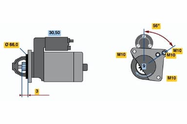 Starteris BOSCH 0 001 106 017 5