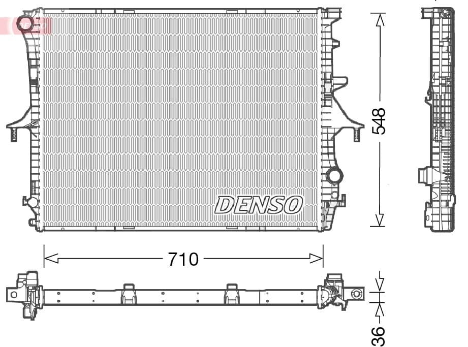 Radiators, Motora dzesēšanas sistēma DENSO DRM02026 1