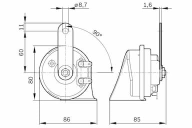 Skaņas signāls BOSCH 9 320 335 007 5