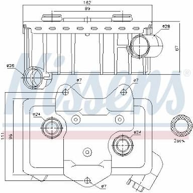 Eļļas radiators, Motoreļļa NISSENS 90582 6