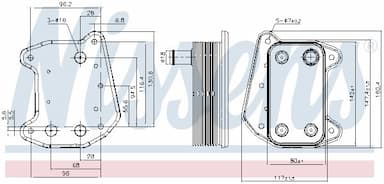 Eļļas radiators, Motoreļļa NISSENS 91166 6