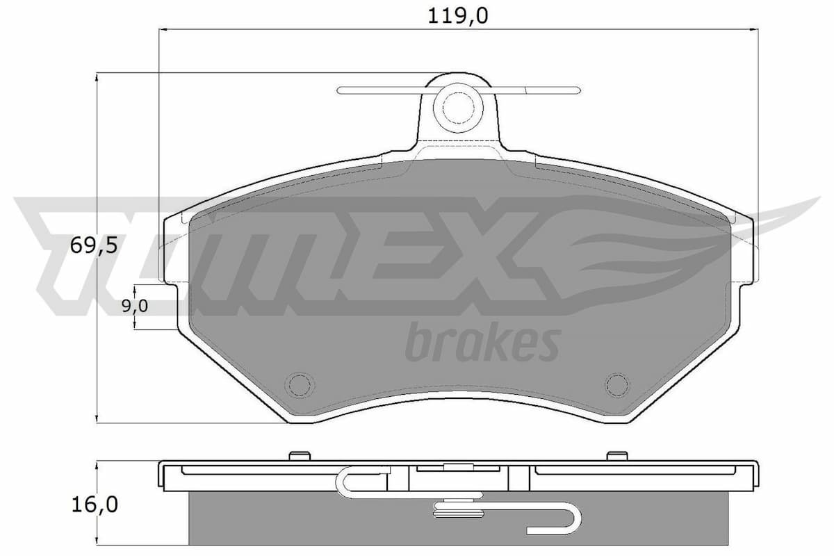 Bremžu uzliku kompl., Disku bremzes TOMEX Brakes TX 13-94 1