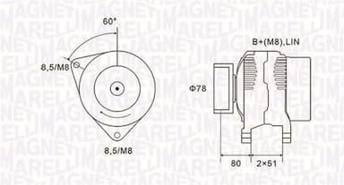 Ģenerators MAGNETI MARELLI 063731919010 1