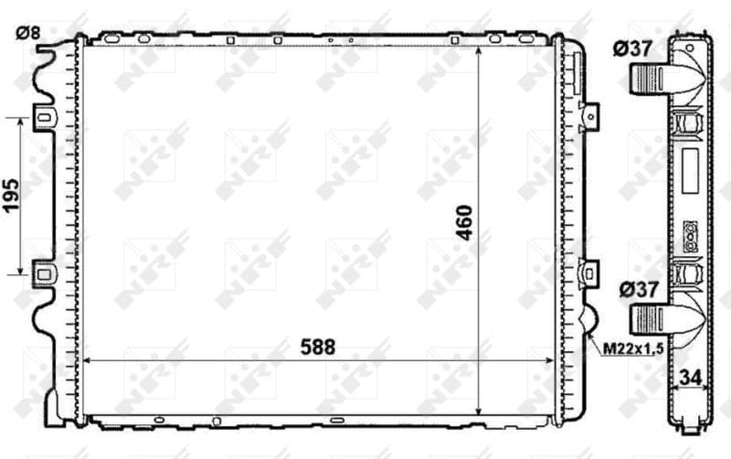 Radiators, Motora dzesēšanas sistēma NRF 509710 1