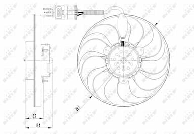 Ventilators, Motora dzesēšanas sistēma NRF 47398 5