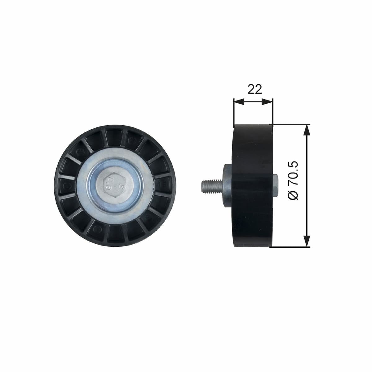 Parazīt-/Vadrullītis, Ķīļrievu siksna GATES T36607 1