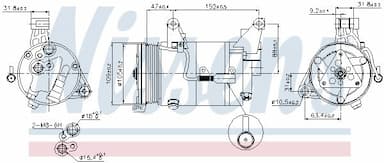 Kompresors, Gaisa kond. sistēma NISSENS 89340 5