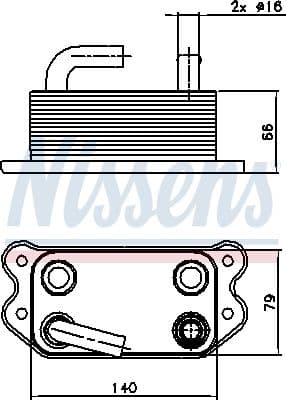 Eļļas radiators, Motoreļļa NISSENS 90738 6