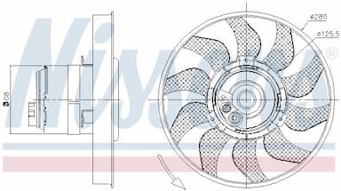 Ventilators, Motora dzesēšanas sistēma NISSENS 85619 5