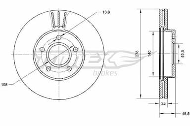 Bremžu diski TOMEX Brakes TX 71-11 1