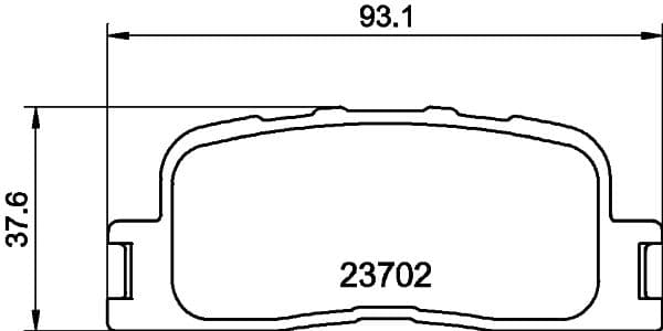 Bremžu uzliku kompl., Disku bremzes HELLA 8DB 355 011-001 1