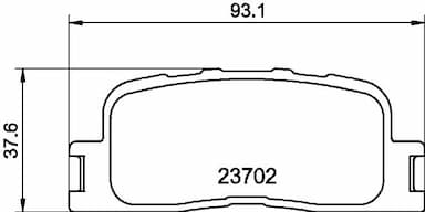 Bremžu uzliku kompl., Disku bremzes HELLA 8DB 355 011-001 1