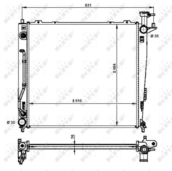 Radiators, Motora dzesēšanas sistēma NRF 59201 1