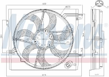 Ventilators, Motora dzesēšanas sistēma NISSENS 85946 7