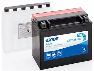 Startera akumulatoru baterija EXIDE ETX20HL-BS 1