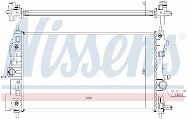 Radiators, Motora dzesēšanas sistēma NISSENS 630723 5